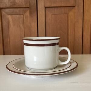 Vintage Elegance Collection “Bavarian Brown” Cup & Saucer, Service for 1